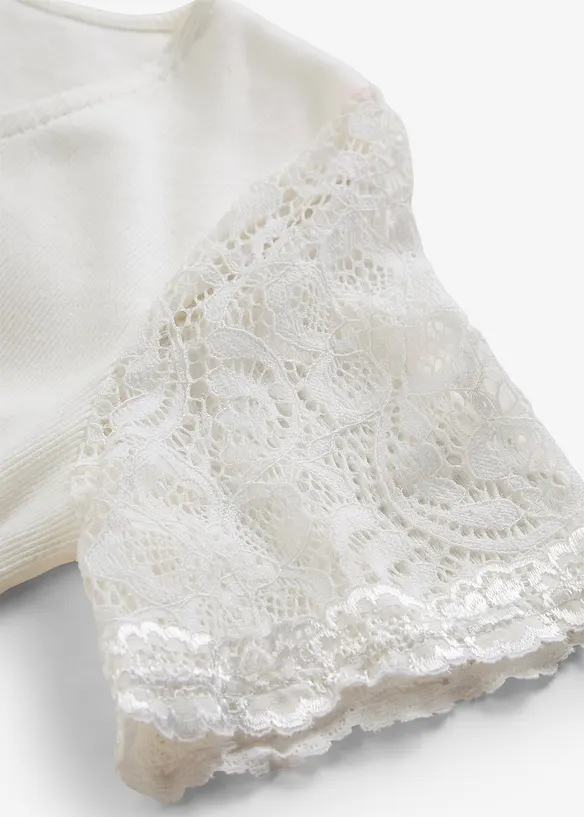 Ribbet topp i bomull, bonprix