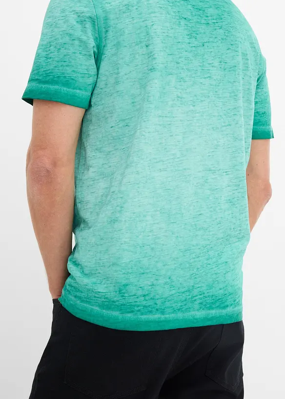 Kortermet bestefartr&oslash;ye i 100% &oslash;kologisk bomull i vasket look, bonprix