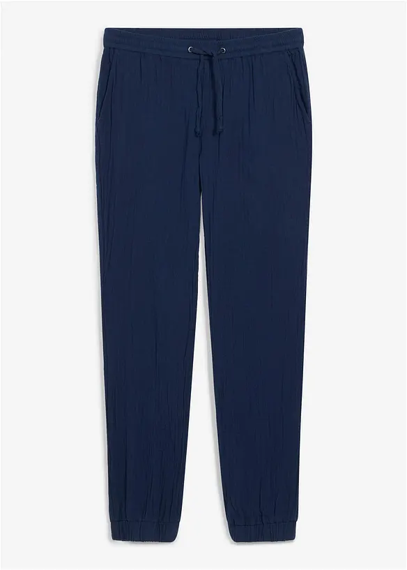 Regular Fit slip-on-bukse i 100% bomull, Tapered, bonprix