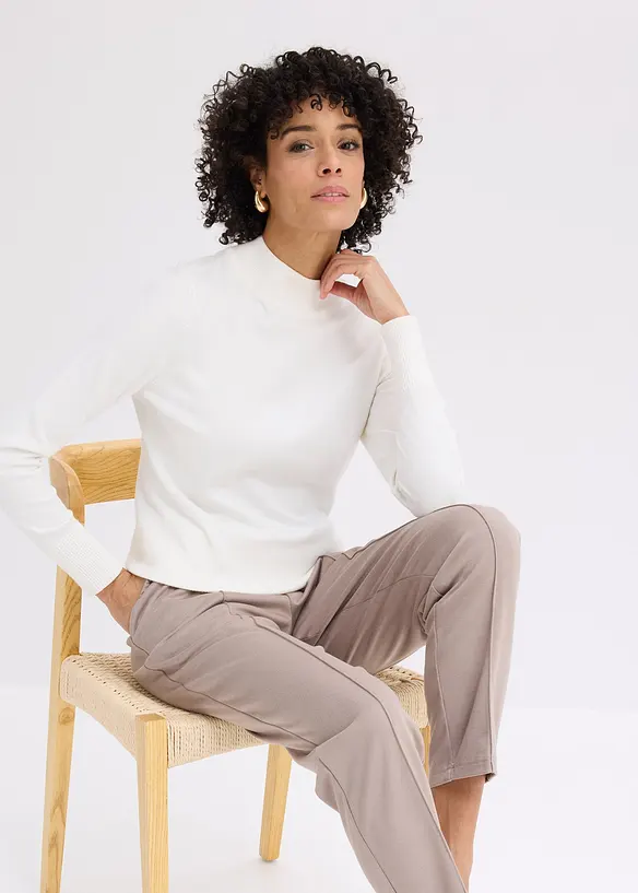 Slip on-bukse i jersey med bise, bonprix