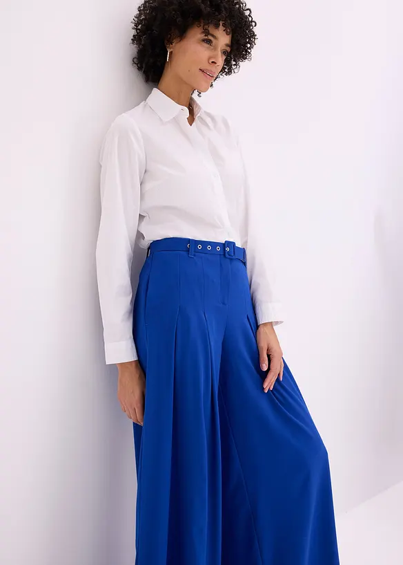 Bukse med legg og belte (2-delt sett), bonprix