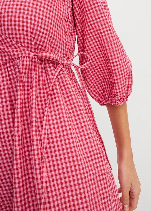 Omslagskjole i strukturmateriale, bonprix