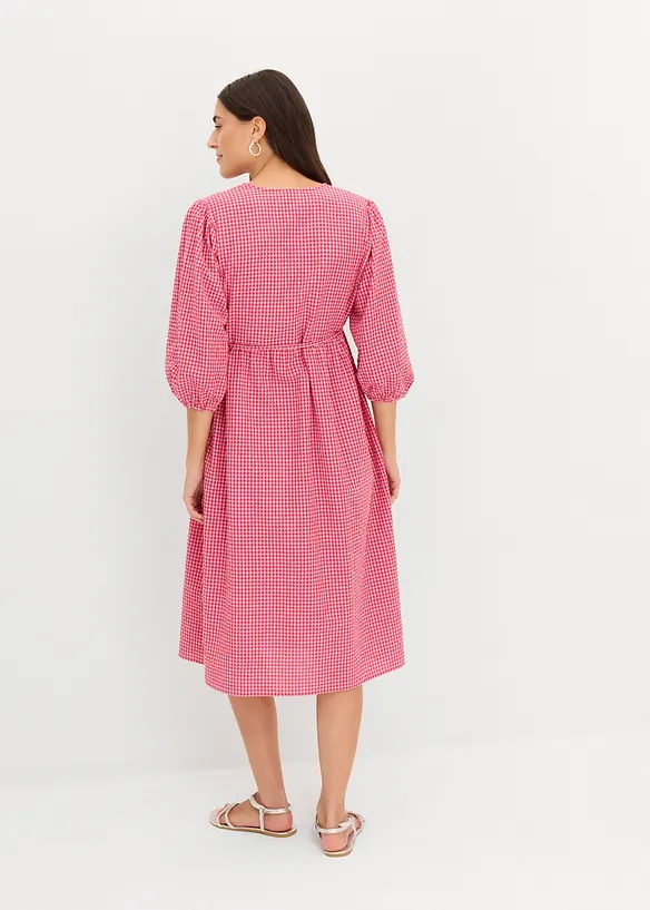 Omslagskjole i strukturmateriale, bonprix