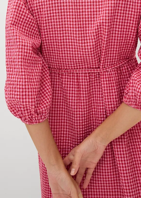 Omslagskjole i strukturmateriale, bonprix