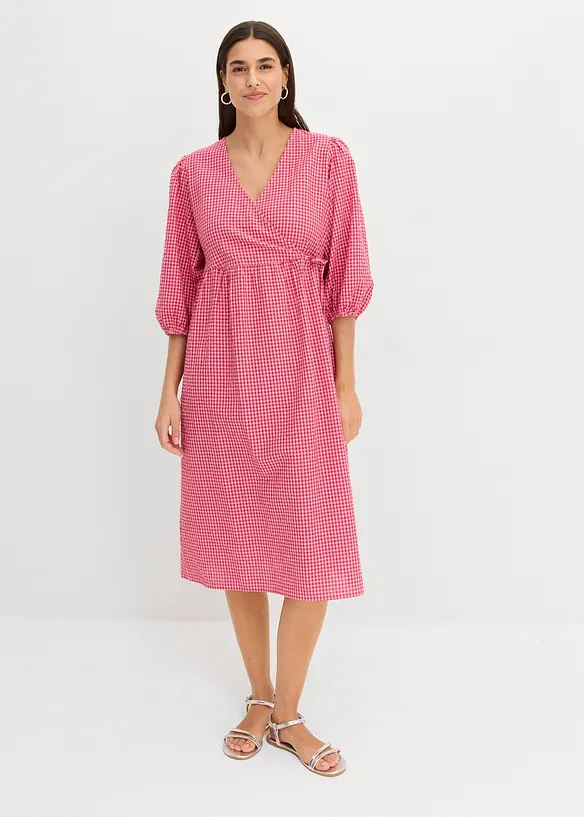 Omslagskjole i strukturmateriale, bonprix