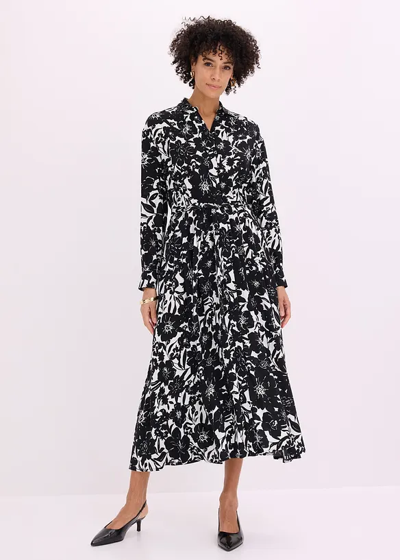 Skjortekjole i viskose, bonprix