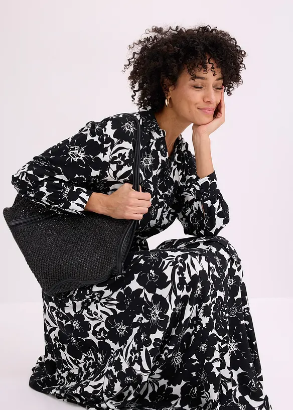 Skjortekjole i viskose, bonprix