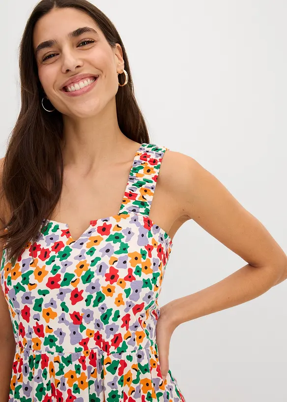 Trikotkjole i bomull med viskose, bonprix