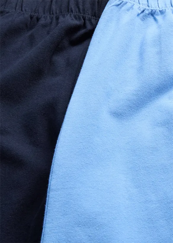 Caprileggings i &oslash;kologisk bomullsmiks (2-pack), bonprix