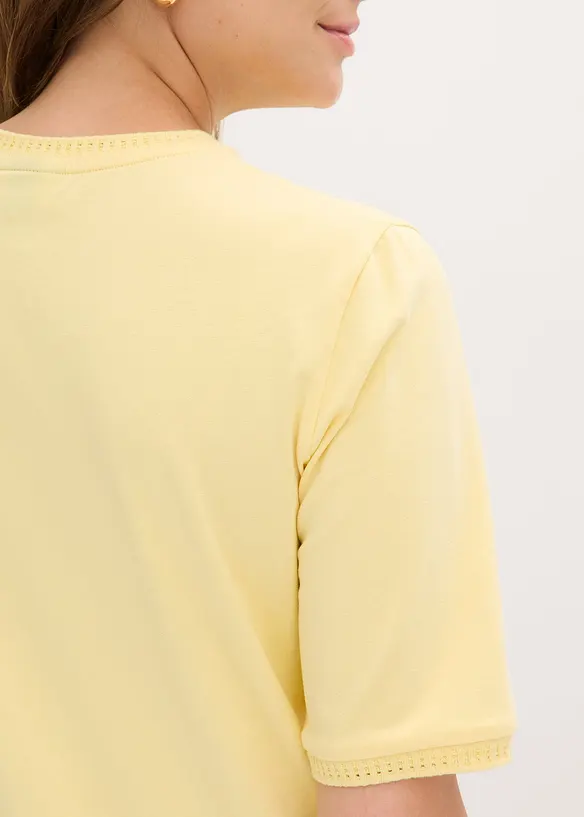 Topp med blondekant, bonprix