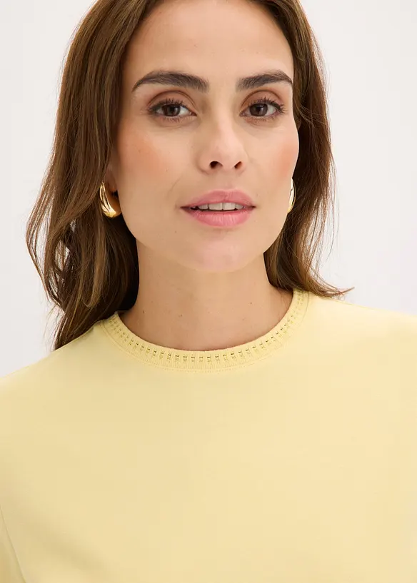 Topp med blondekant, bonprix