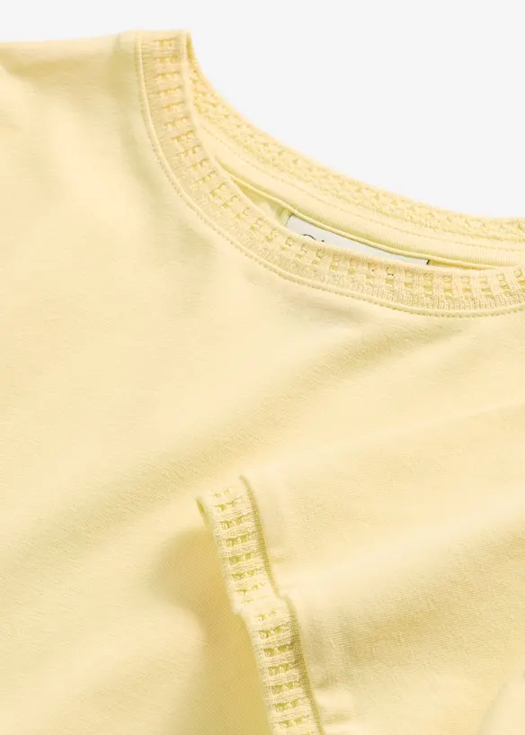 Topp med blondekant, bonprix