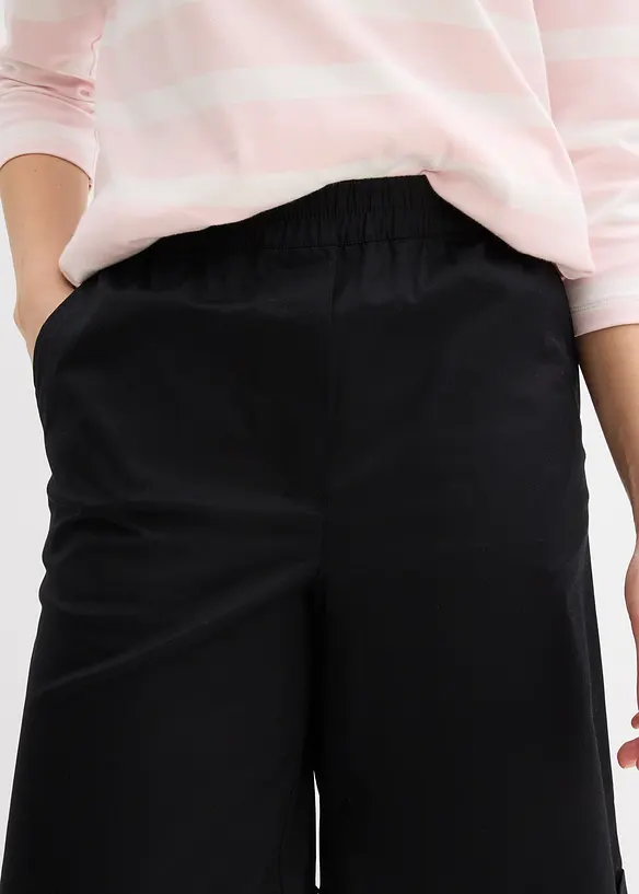 Bermudashorts i papertouch-materiale med bomull, bonprix