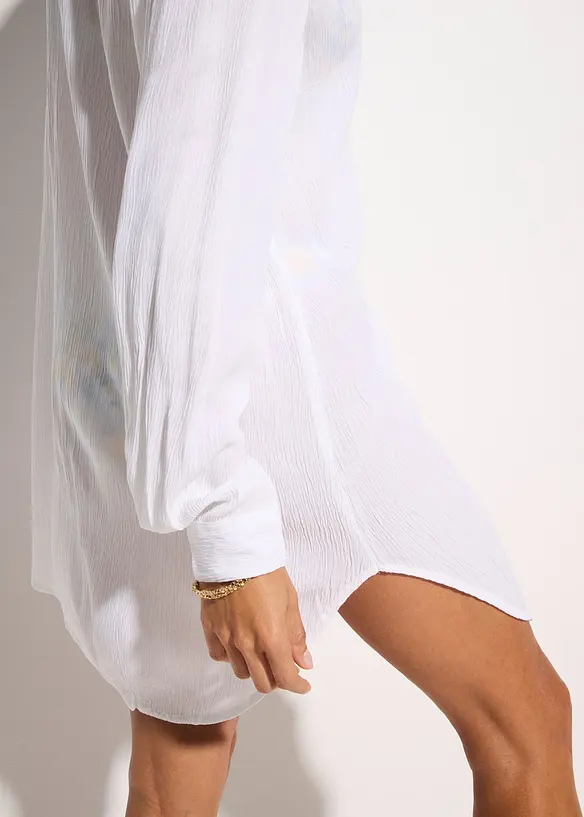 Lang strandskjorte i lett viskose, bonprix