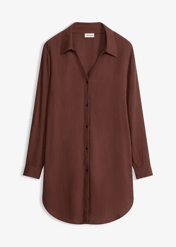 Lang strandskjorte i lett viskose, bonprix