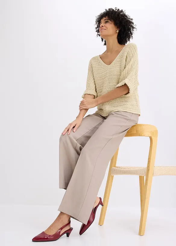 Grovstrikket genser i b&aring;ndgarn, bonprix