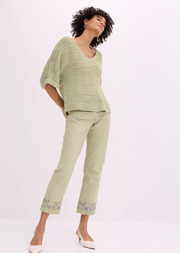 Grovstrikket genser i b&aring;ndgarn, bonprix