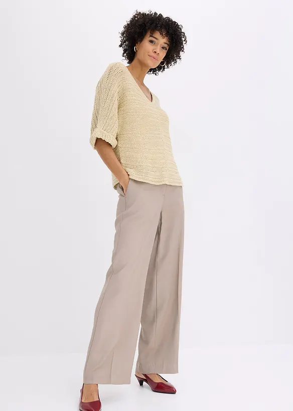 Grovstrikket genser i b&aring;ndgarn, bonprix