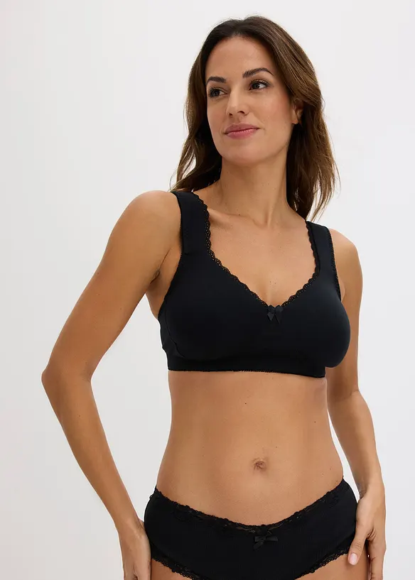 Minimizer-T-skjorte-BH uten spiler med &oslash;kologisk bomull (2-pack), bonprix