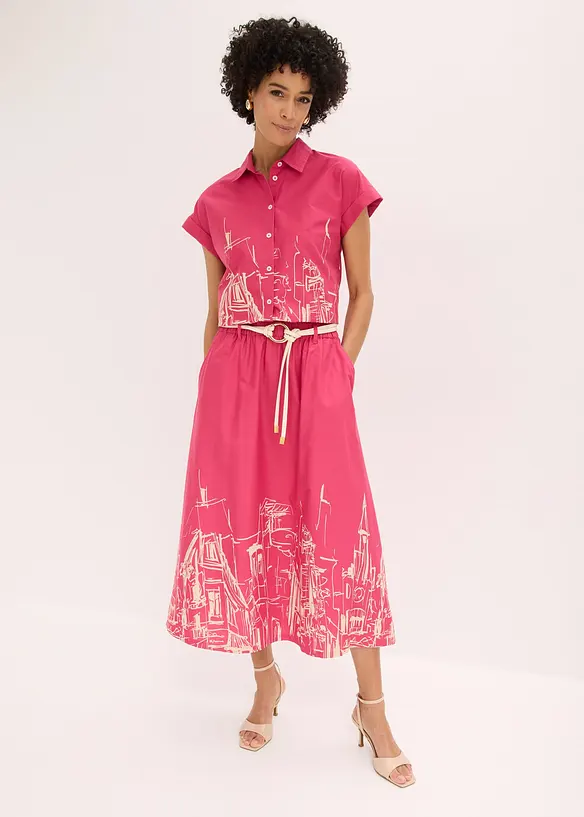 Midiskj&oslash;rt i 100% &oslash;kologisk bomull, bonprix