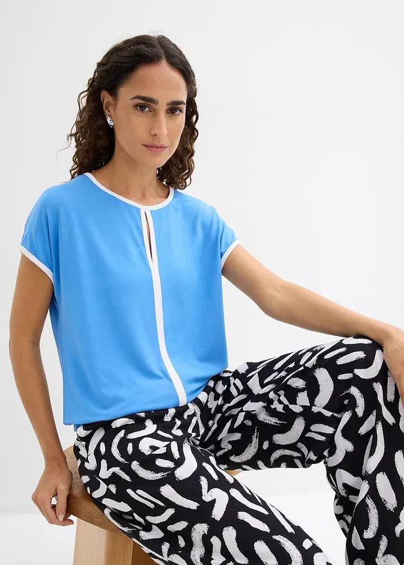 Topp med kanter i kontrastfarge, bonprix