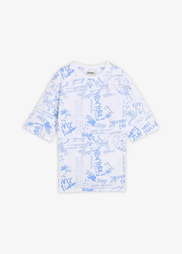 T-skjorte i 100% &oslash;kologisk bomull, Loose fit, bonprix