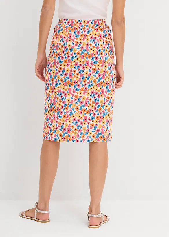 Jerseyskj&oslash;rt i viskose-/bomullsmiks, bonprix