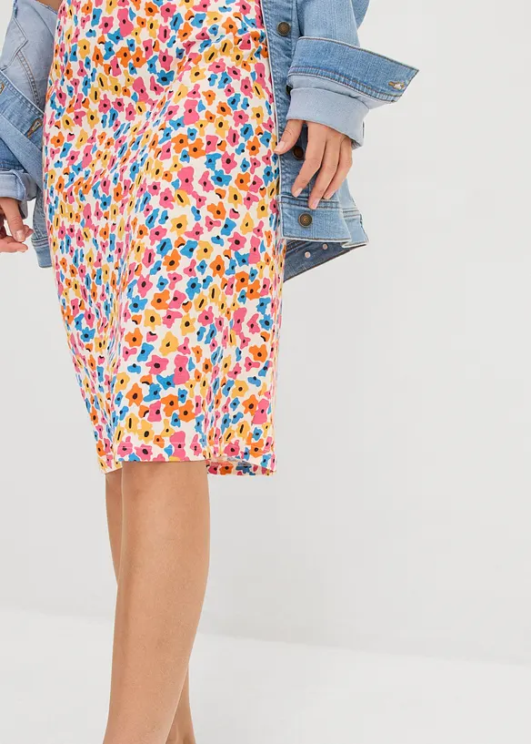 Jerseyskj&oslash;rt i viskose-/bomullsmiks, bonprix