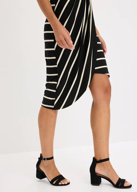 Jerseykjole med dyp utringning, bonprix