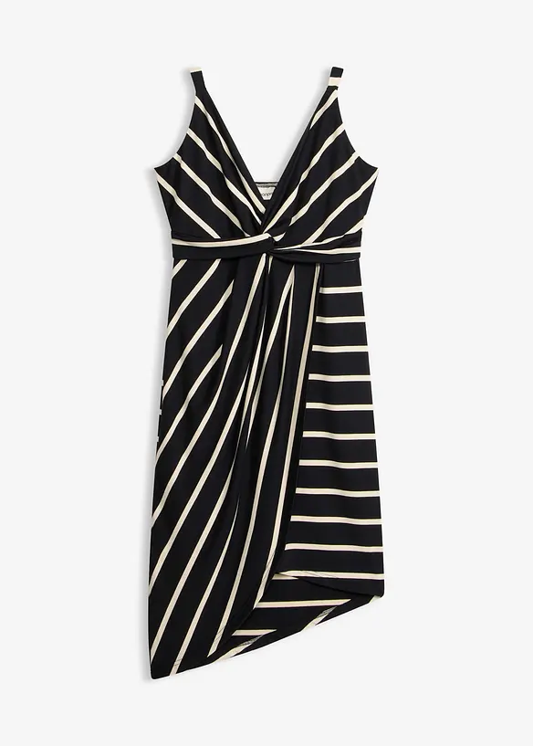 Jerseykjole med dyp utringning, bonprix