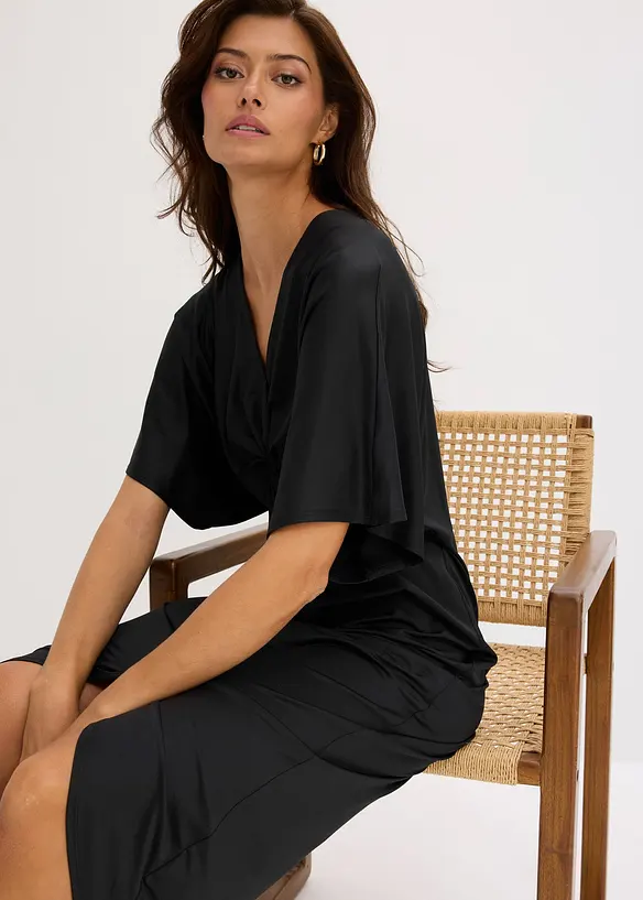 Midikjole med tvist, bonprix