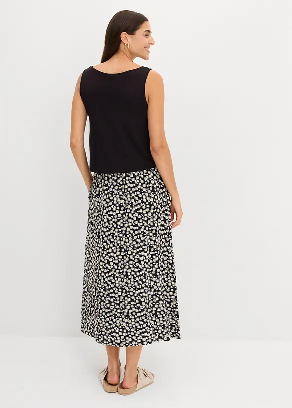 Jerseykjole i lett viskose med elastan, bonprix