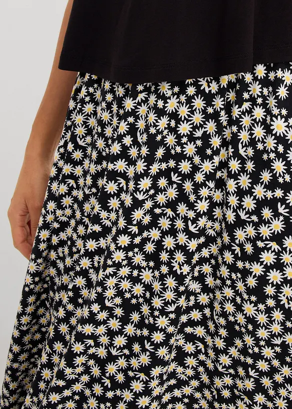 Jerseykjole i lett viskose med elastan, bonprix