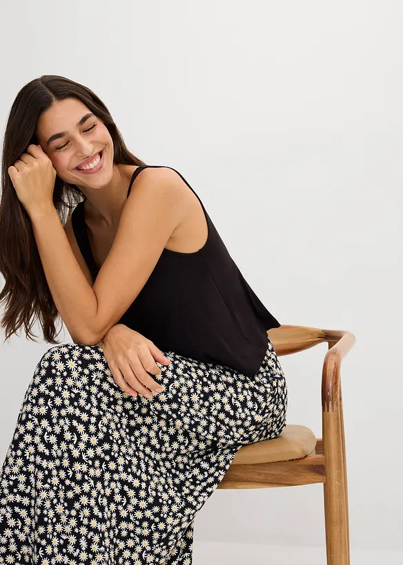 Jerseykjole i lett viskose med elastan, bonprix