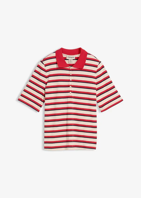 Topp med krage i 100% bomull, bonprix