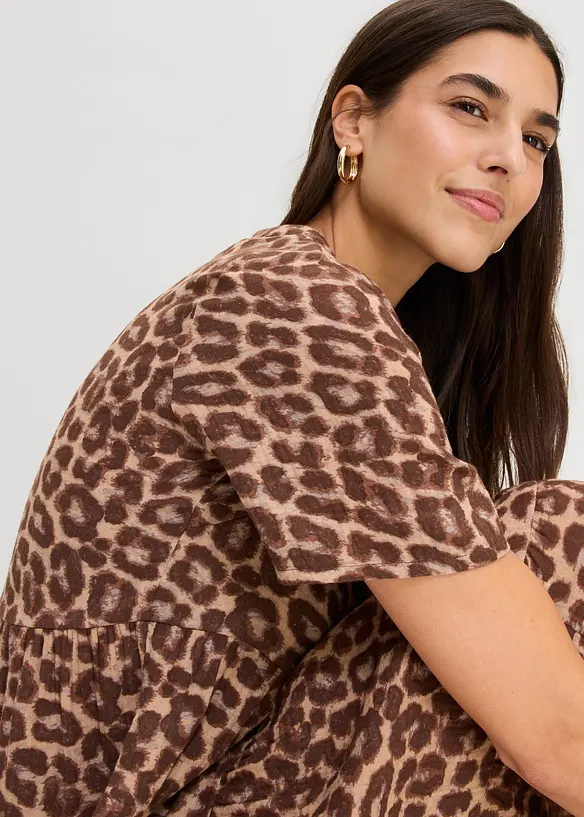 Kjole i myk musselin, bonprix