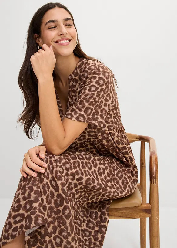 Kjole i myk musselin, bonprix