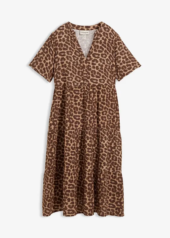 Kjole i myk musselin, bonprix