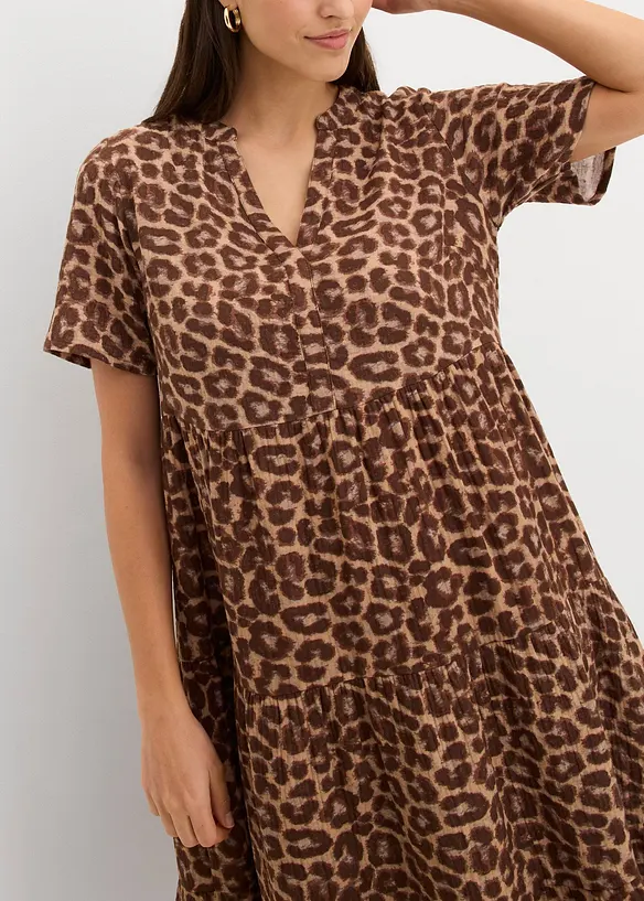 Kjole i myk musselin, bonprix