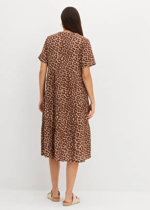 Kjole i myk musselin, bonprix