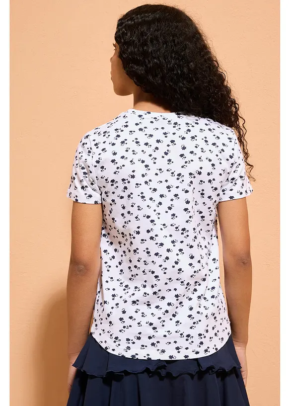 T-skjorte i elastisk &oslash;kologisk bomullsmiks (2-pack), bonprix