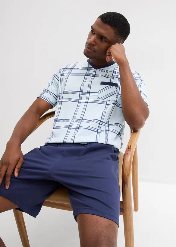 Kort pyjamas i 100% bomull, bonprix