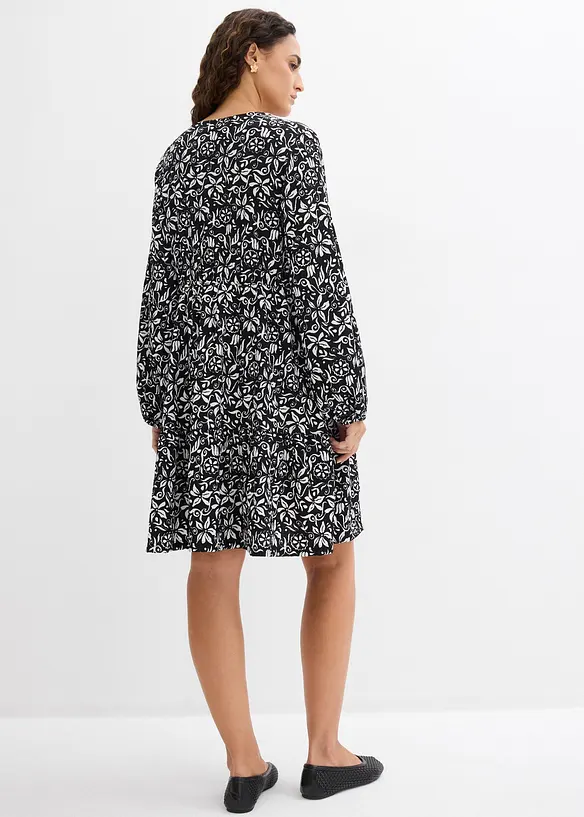 Tunikakjole i lett krepp, bonprix