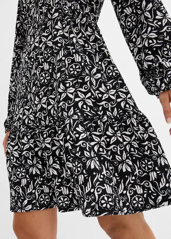 Tunikakjole i lett krepp, bonprix