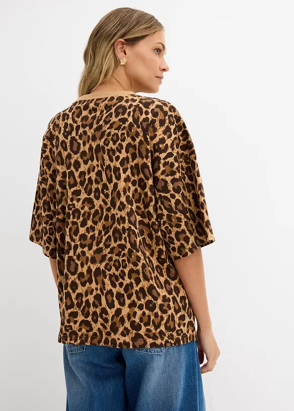 Oversized topp i 100% &oslash;kologisk bomull, bonprix