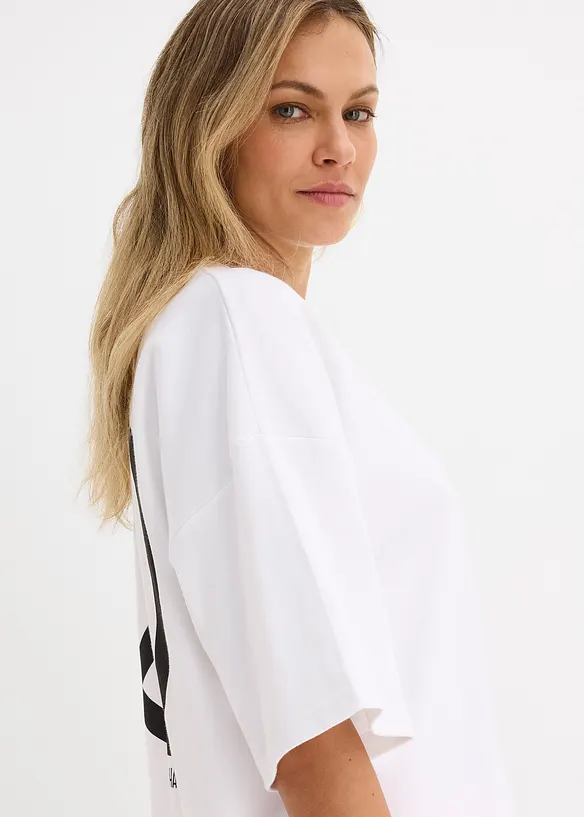 Oversized topp i 100% &oslash;kologisk bomull, bonprix
