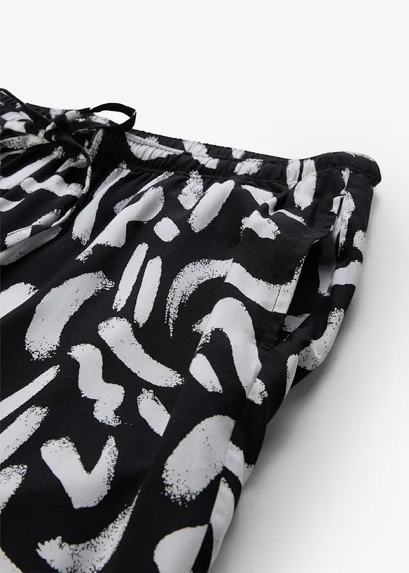 M&oslash;nstret pull on-bukse i lett viskose, bonprix