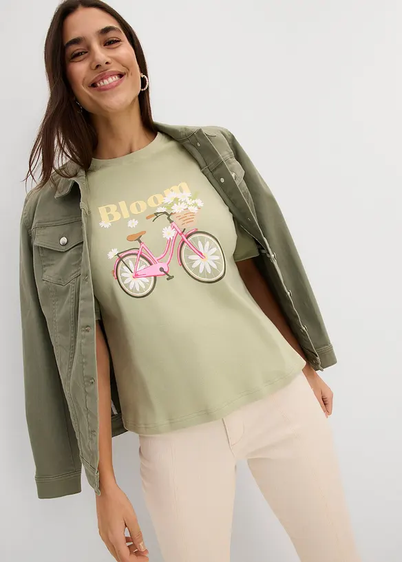 T-skjorte i avslappet modell og 100% bomull, bonprix