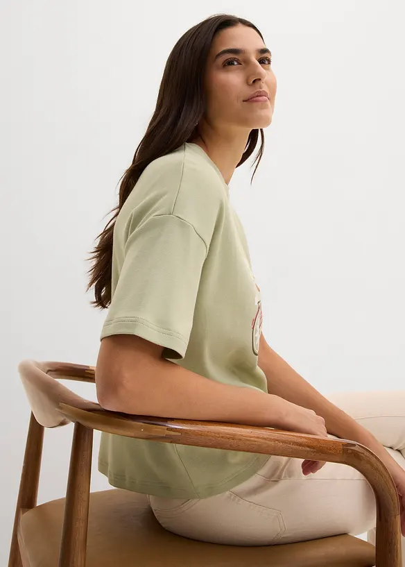 T-skjorte i avslappet modell og 100% bomull, bonprix