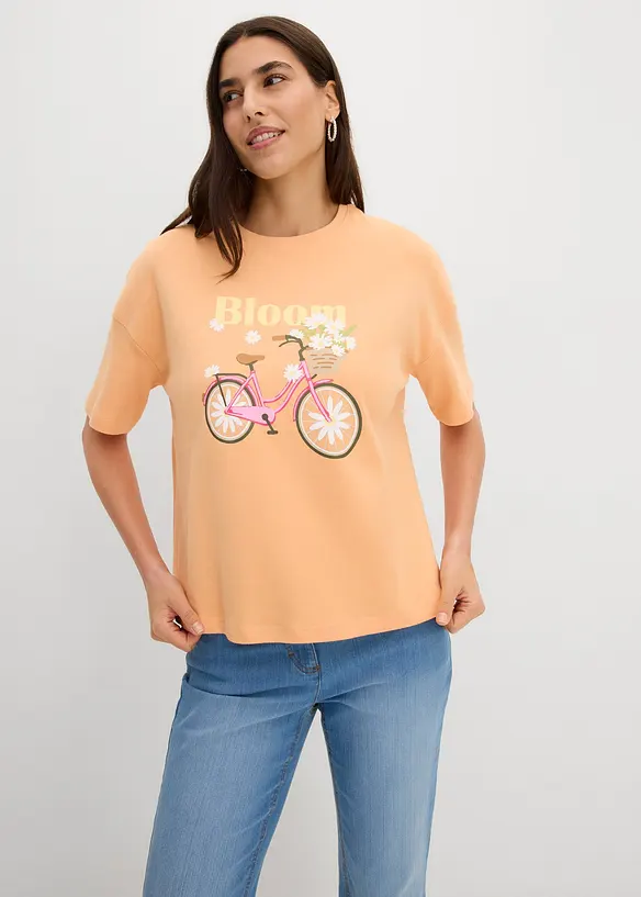 T-skjorte i avslappet modell og 100% bomull, bonprix